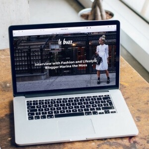 beautiful website design on a laptop