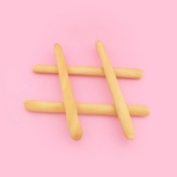 A hashtag made up of french frys.
