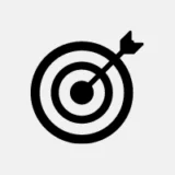 Target Market Research A target with an arrow in the bullseye representing a target audience on Facebook.