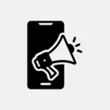 Dynamic Ads A bull horn on top of a phone representing dynamic ads.
