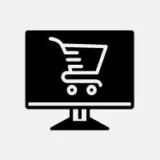 A shopping cart showing on a computer screen symbolizing e-commerce SEO.