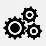 Gear icons representing technical SEO work.