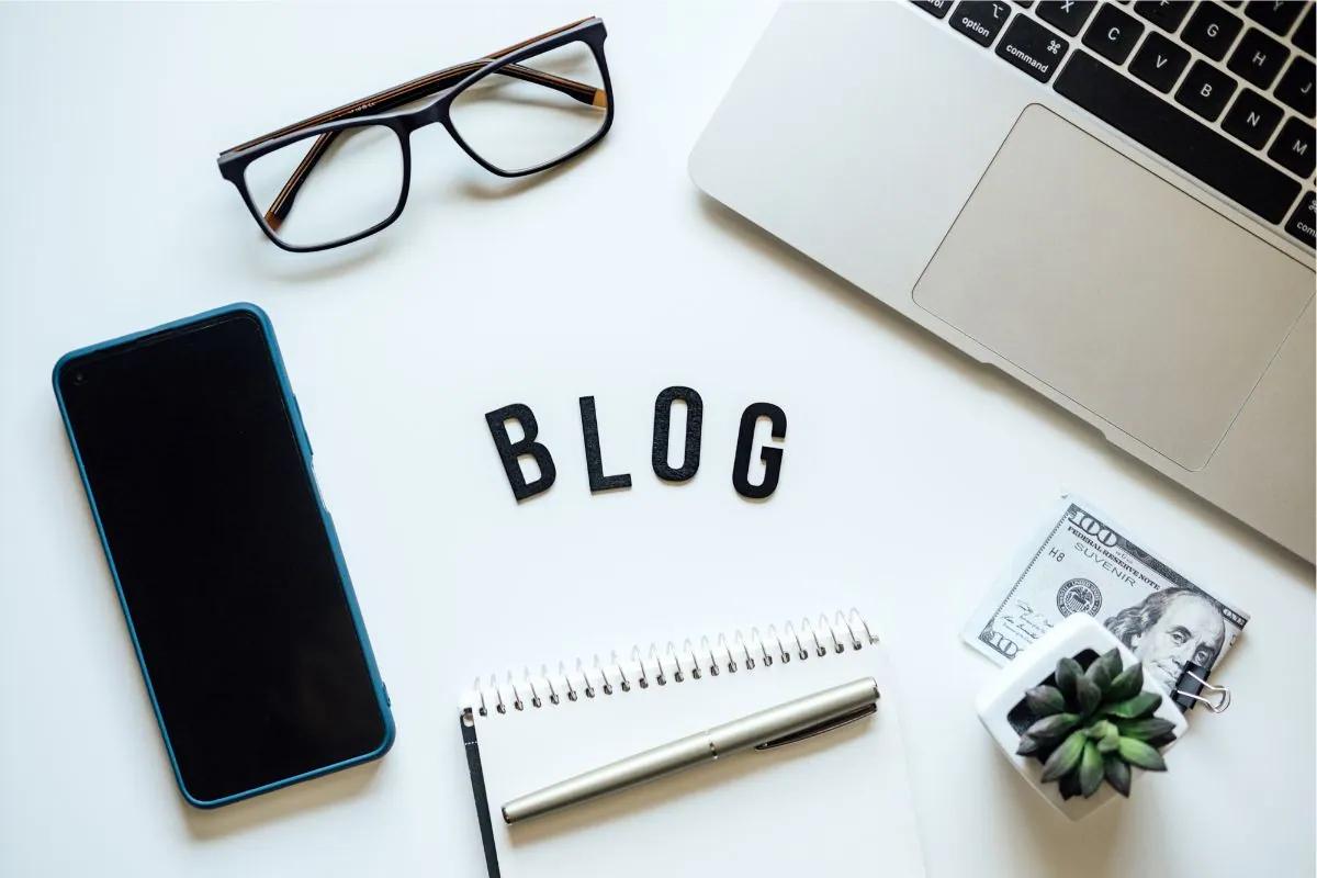 A blogger's working desk.