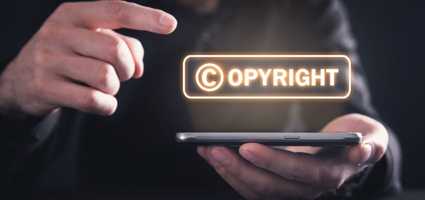 image is copyrighted (2) The man wanted to know what copyright meant.