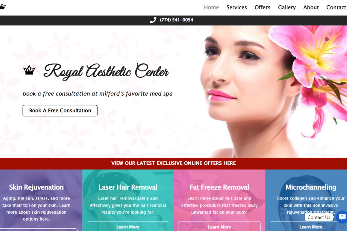 Royal Aesthetic Center Website