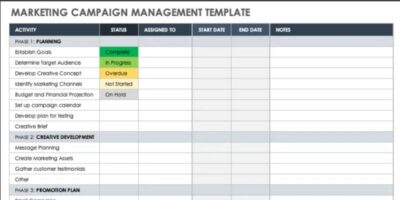 When launching a new product, running a contest, or hosting an event, a campaign planning template helps you outline the steps and deadlines involved, ensuring a smooth and successful execution.