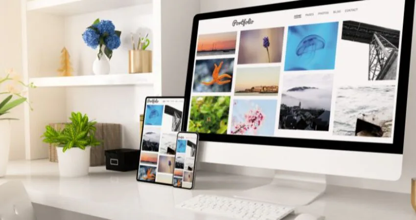 personal academic website (1) A personal portfolio website shows that it is mobile-friendly.