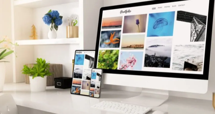 A personal portfolio website shows that it is mobile-friendly.