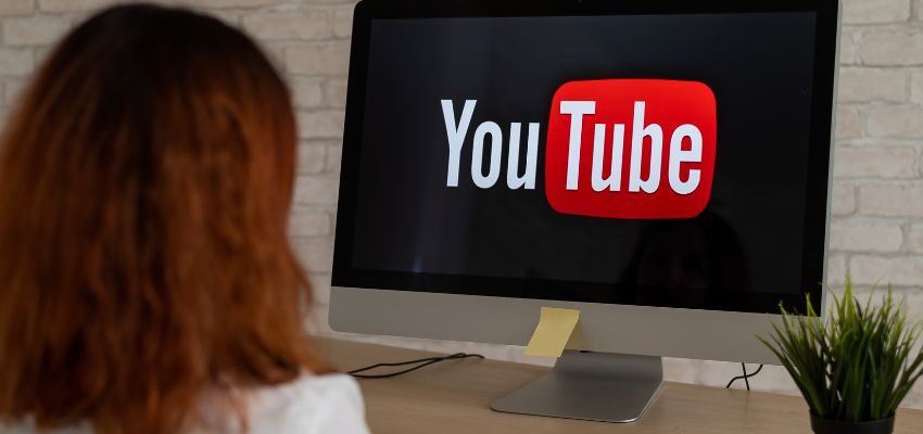 The woman uses YouTube.
