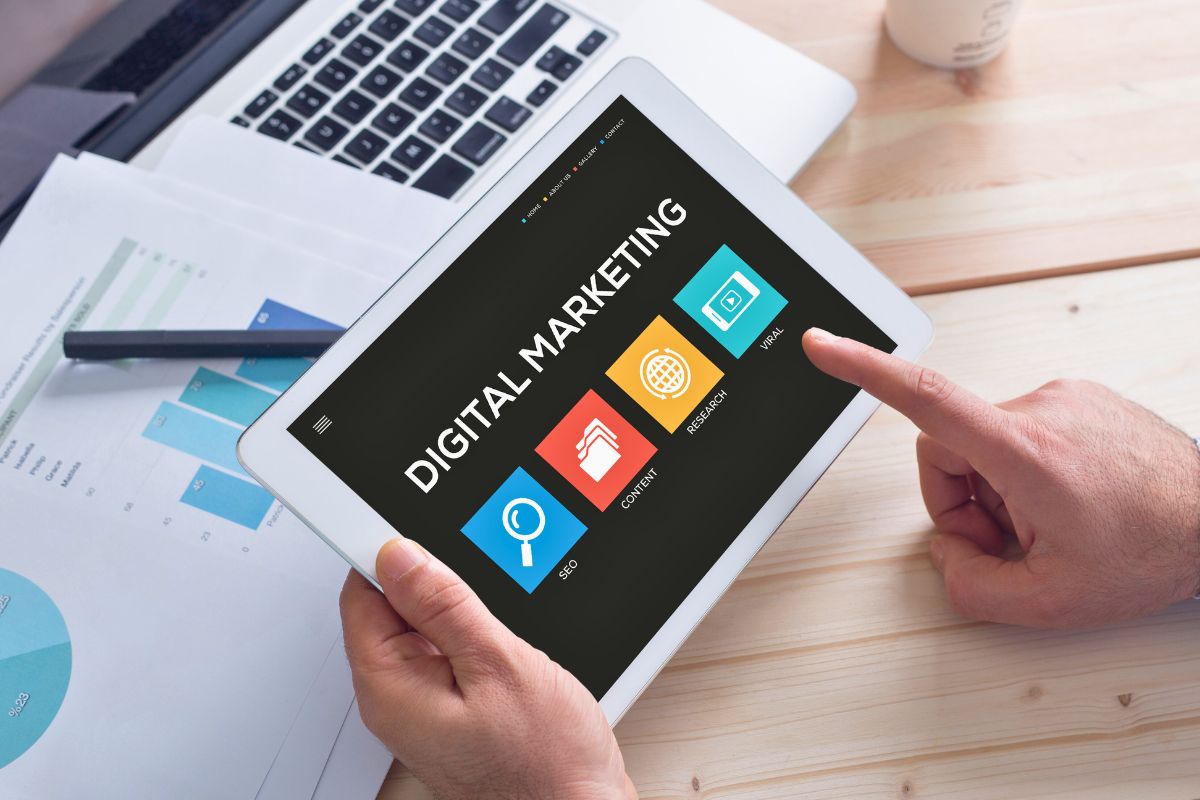 The entrepreneur plans to obtain a digital marketing service from a full-service marketing agency.