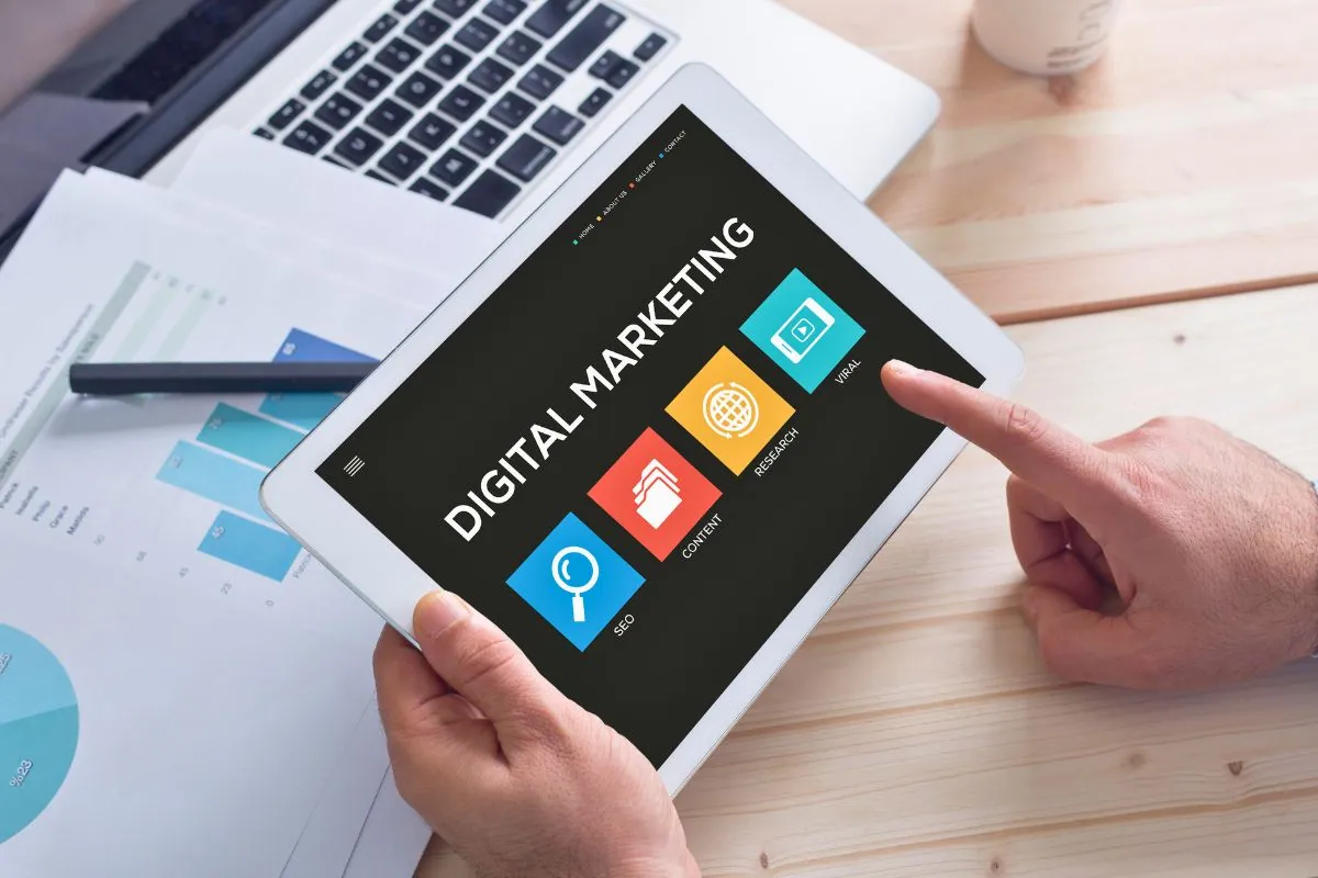 The entrepreneur plans to obtain a digital marketing service from a full-service marketing agency.
