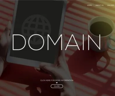 The homepage displays the text 'DOMAIN'.