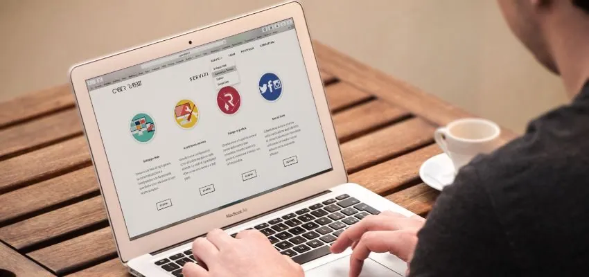 The man is looking for web applications based on his needs.