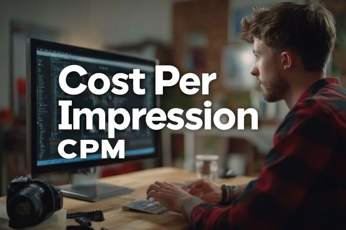 what is cost per impression (2) The man is studying how cost per impression works.