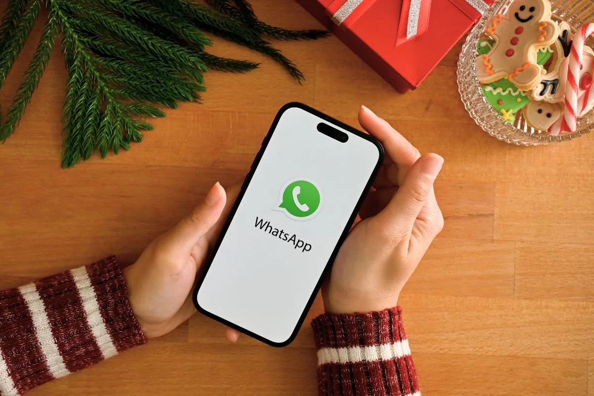 The woman is using WhatsApp.