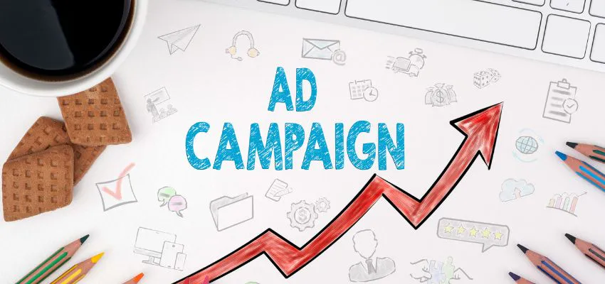 Graphic photo layout of Ad campaign for digital marketing campaigns