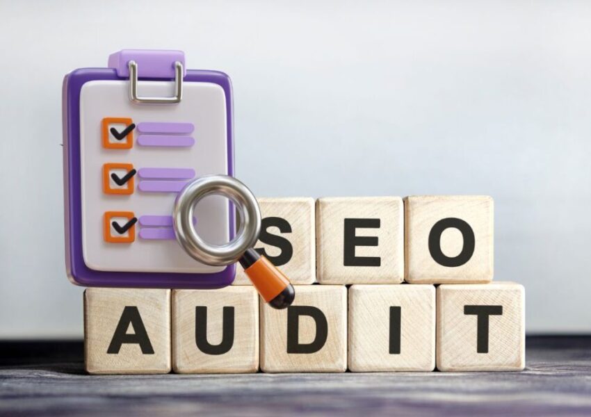 A graphic image of seo audit checklist.