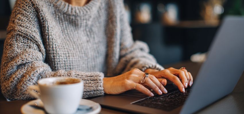 The woman is a content writer.
