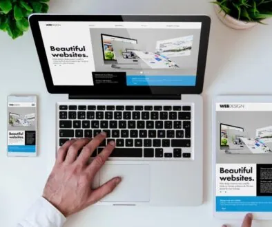 The man uses a content management system on his website.