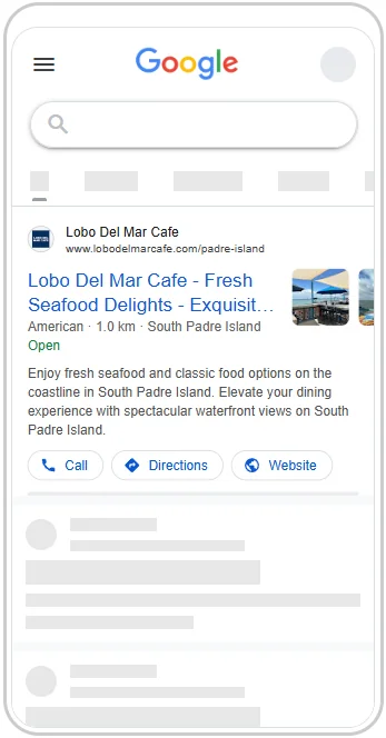 lobo-ad-preview Lobo Del Mar Cafe Google Ads ad preview.