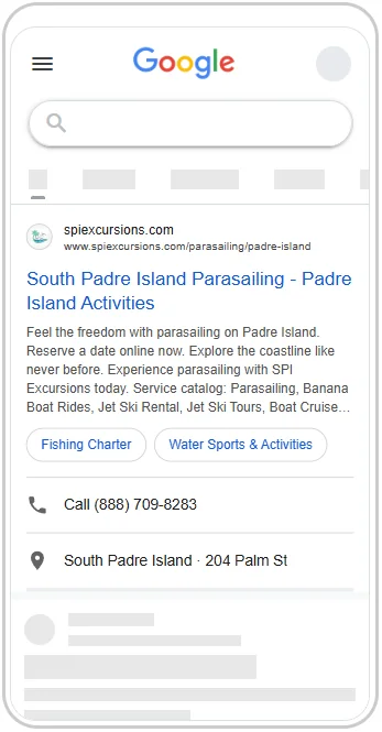 spi-ad-preview SPI Excursions Google Ads ad preview.